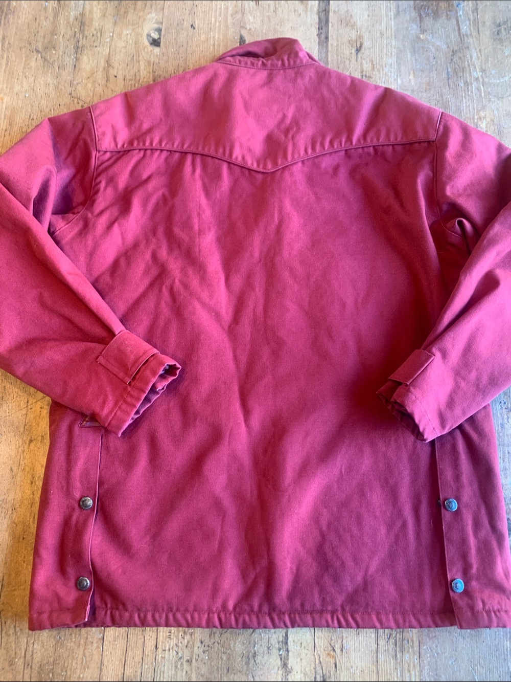 Men's Red Military-Style Field Jacket - Picture 7 of 16
